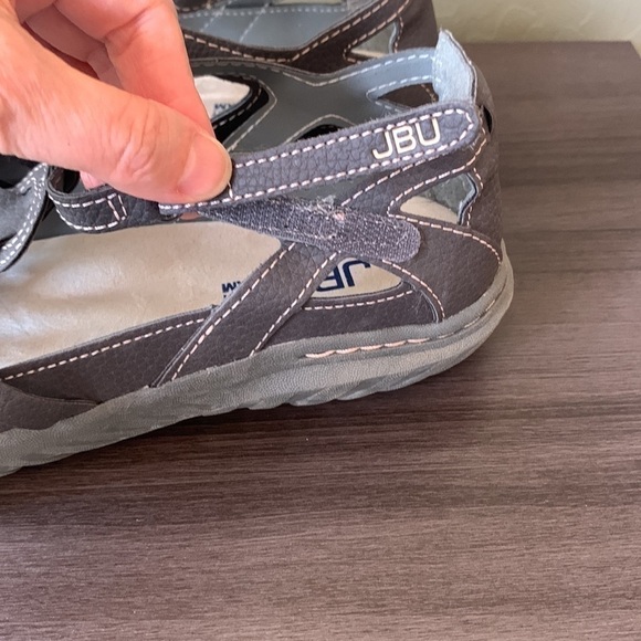 JBU JAMBU Sydney Gray Mary Jane Vegan Faux Leather Sandals Size 8.5 - Picture 5 of 10